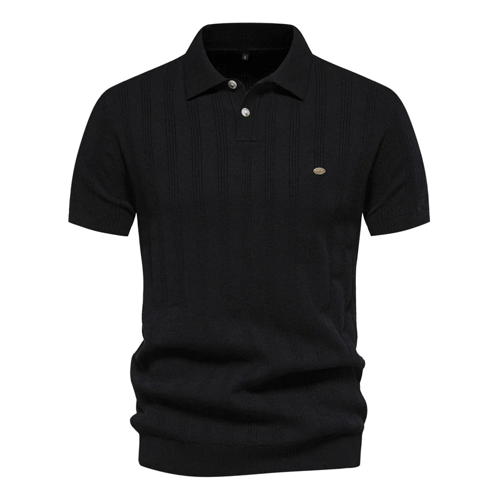 Benles | Stylish Stripe Poloshirt Gestrickt 2