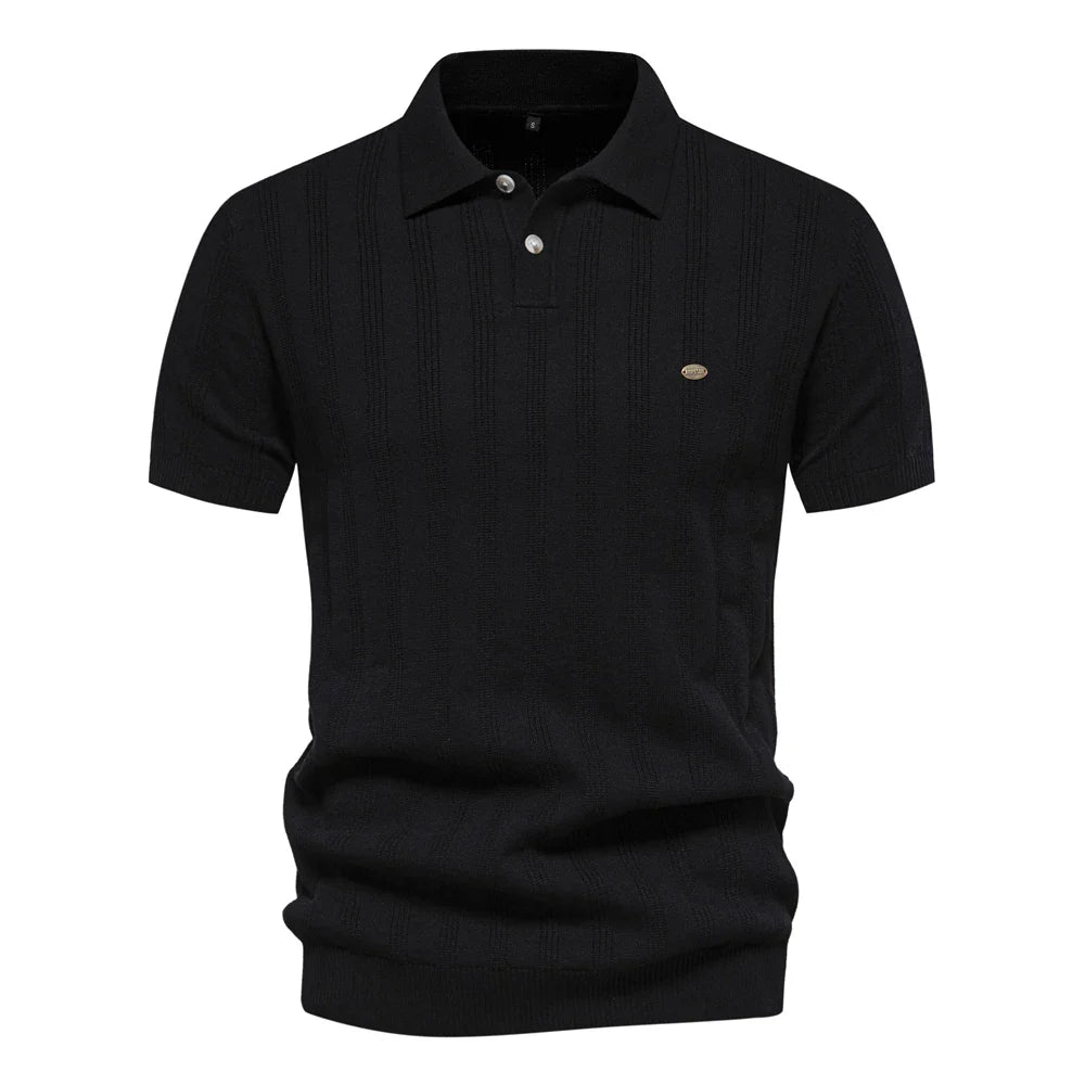 Benles | Stylish Stripe Poloshirt Gestrickt 2