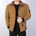 Bomberjacke für Herren – Textur – Sherpa-Futter – Lockere Passform – Reißverschluss vorne – Lässig