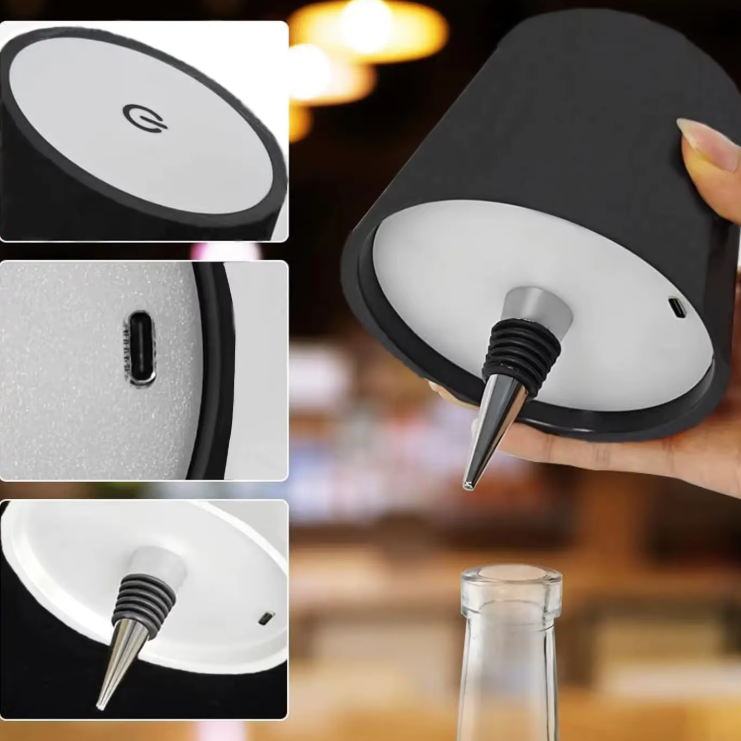 BottleGlow™ Kabellose Weinflaschenbeleuchtung | USB-C & Touch-Dimmer 7