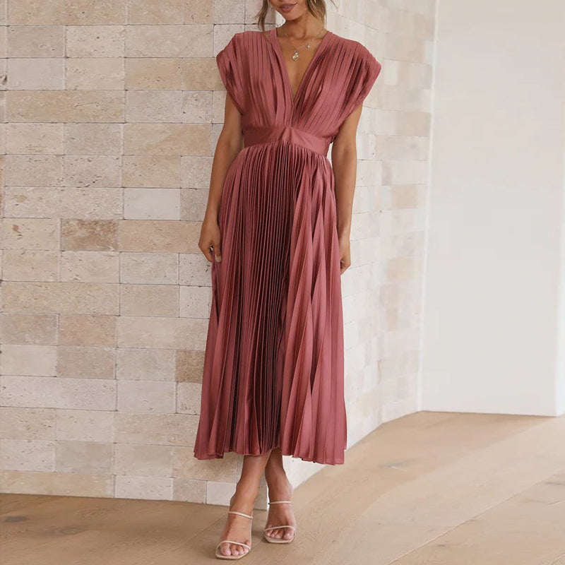 Casimir | Damen Moderne V-Ausschnitt Kleid | Ärmellos 3