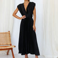 Casimir | Damen Moderne V-Ausschnitt Kleid | Ärmellos 6