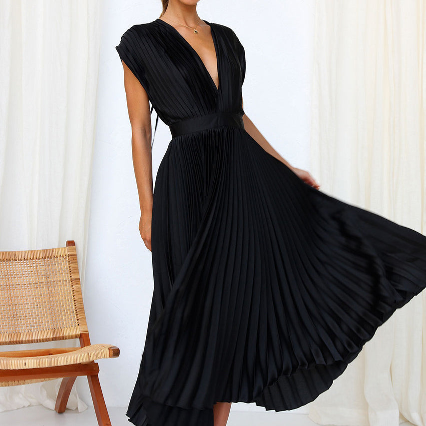 Casimir | Damen Moderne V-Ausschnitt Kleid | Ärmellos 7