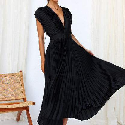 Casimir | Damen Moderne V-Ausschnitt Kleid | Ärmellos 7