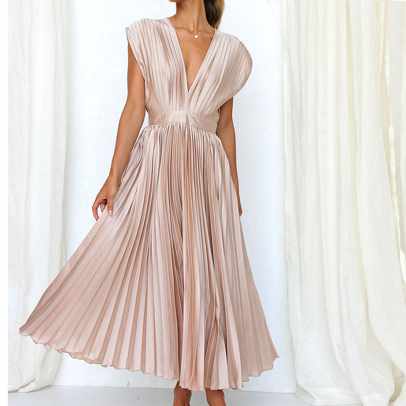 Casimir | Damen Moderne V-Ausschnitt Kleid | Ärmellos 8