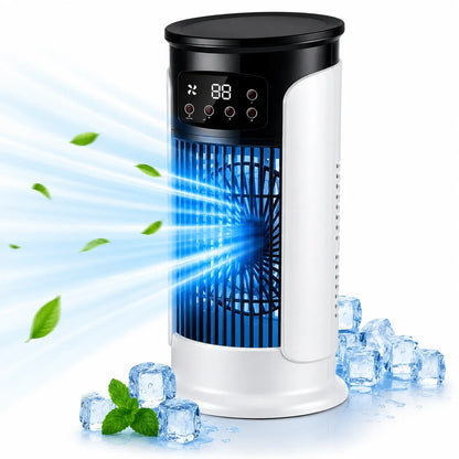 Raffrescatore d'aria 3-in-1 con LED, nebulizzazione e 6 livelli