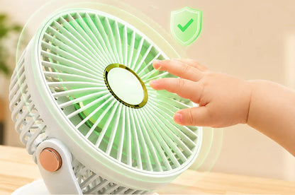 Akku Clip Ventilator mit LED, 5 Stufen und 8000 mAh