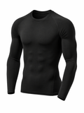 Herren Langarmshirt | Slim Fit Sportshirt | Lange Ärmel | Athletischer Freizeitstil