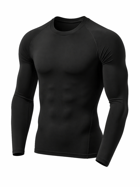 T-shirt homme à manches longues | T-shirt de sport slim fit | Manches longues | Style décontracté athlétique