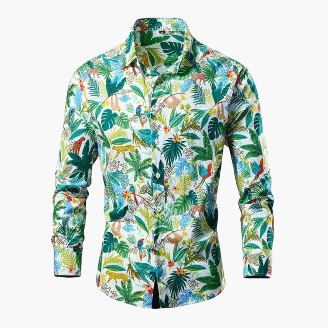 Kian | Herren Freizeithemd mit Blumenmuster