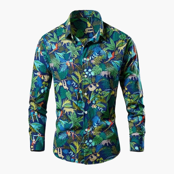 Kian | Herren Freizeithemd mit Blumenmuster