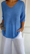 Chiara | Bequemes Damen-Stricktop mit V-Ausschnitt 1