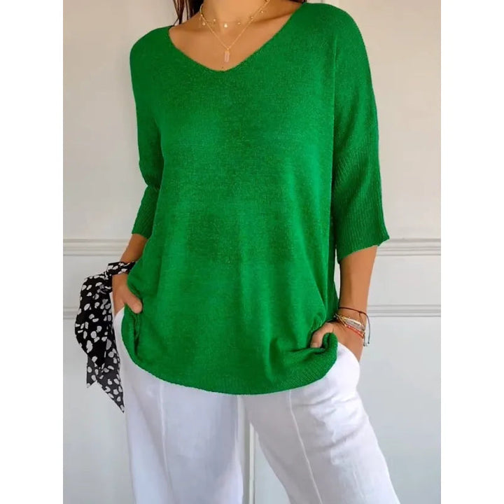 Chiara | Bequemes Damen-Stricktop mit V-Ausschnitt 8