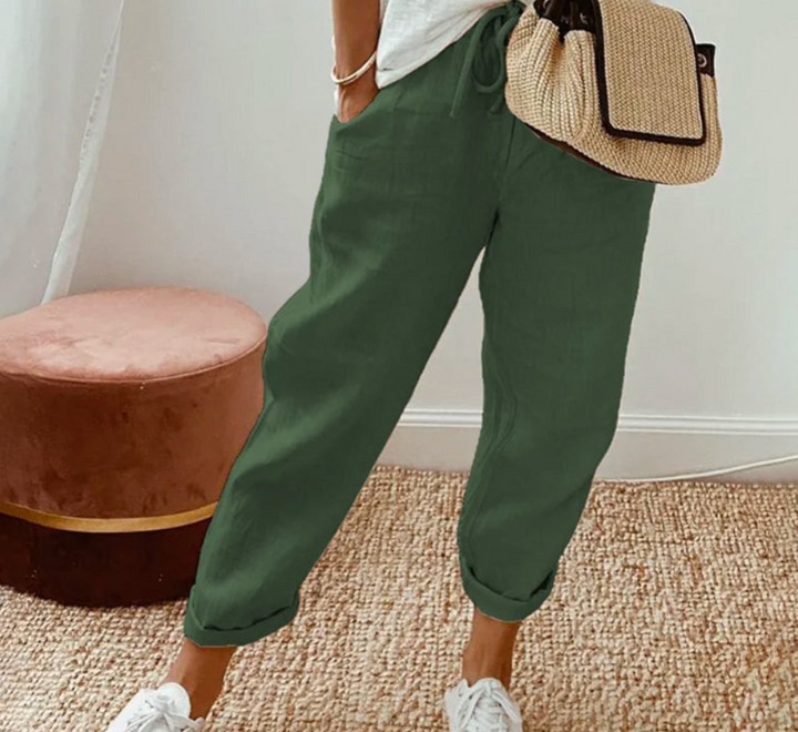 CozyFlex | Lässige Damen Hose mit Kordelzug | Gerades Bein & Verkürzt 2