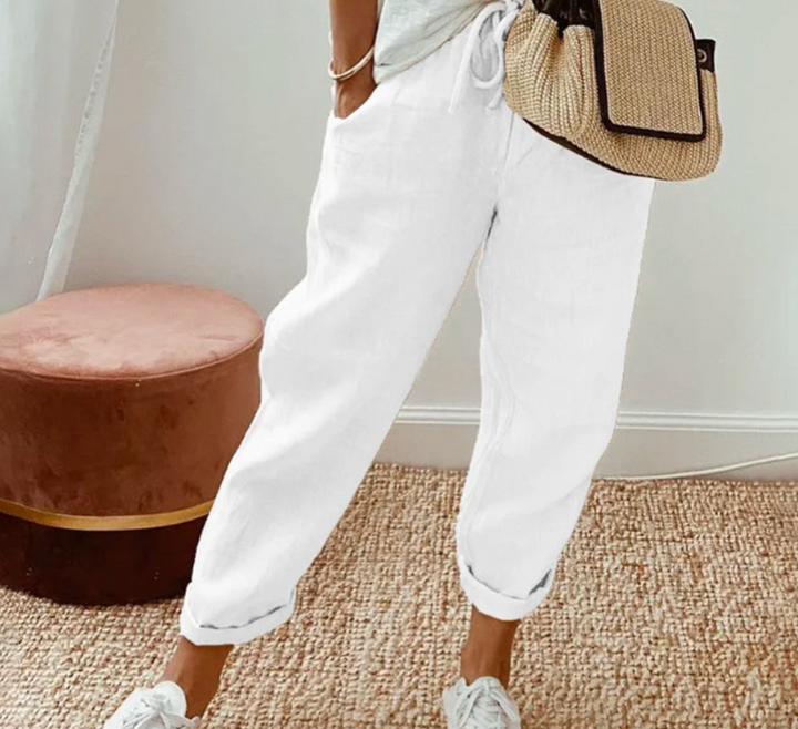CozyFlex | Lässige Damen Hose mit Kordelzug | Gerades Bein & Verkürzt 3