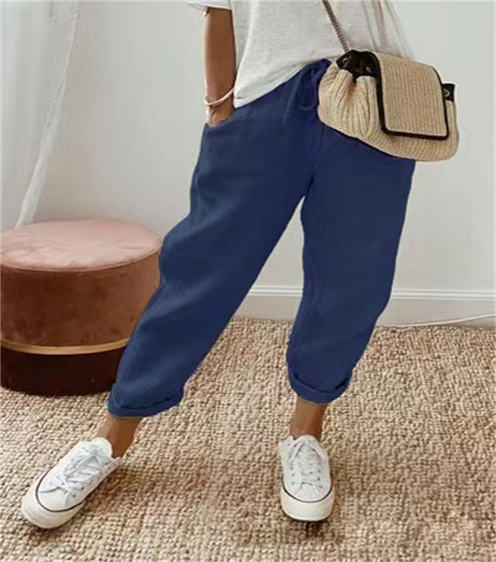 CozyFlex | Lässige Damen Hose mit Kordelzug | Gerades Bein & Verkürzt 6