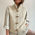 Damen-Cardigan aus Wollmischung | Ärmellos, zum Knöpfen, warm, lässiger Lagenlook