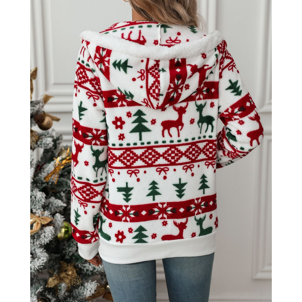 Damen-Weihnachtshoodie | Festlicher Print und lässiger Tragekomfort 3