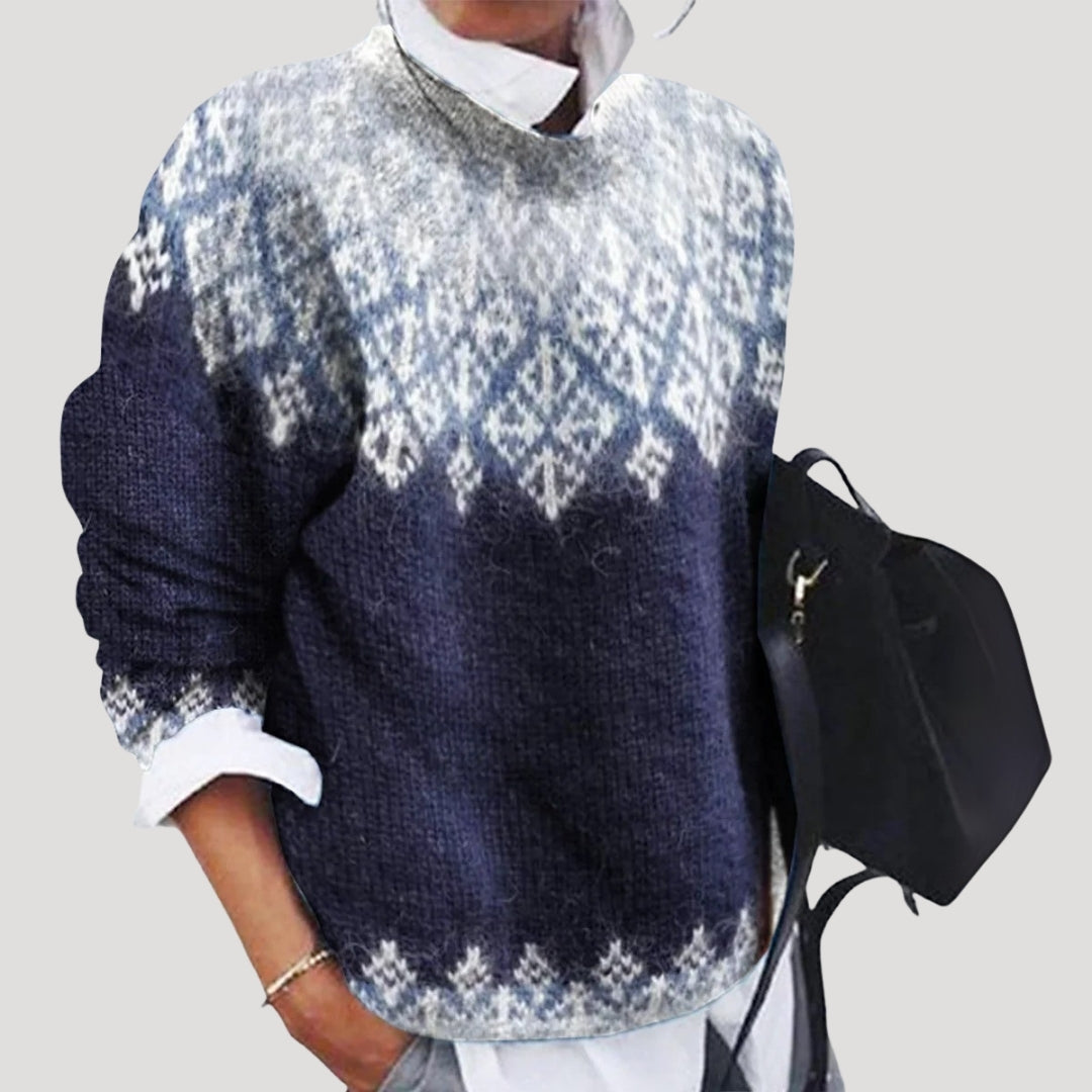 Damen-Weihnachtspullover im Fair-Isle-Muster, Winterstrick 2