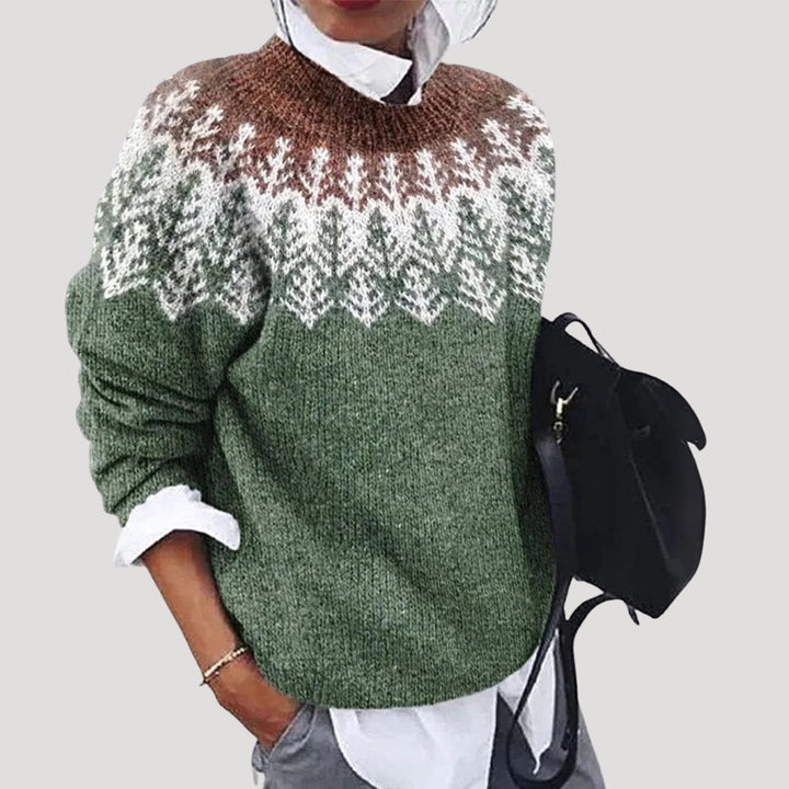 Damen-Weihnachtspullover im Fair-Isle-Muster, Winterstrick 3