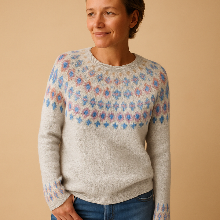 Damen-Wollpullover mit einzigartigem Muster 4