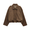 Damen Bomberjacke aus Wildleder 