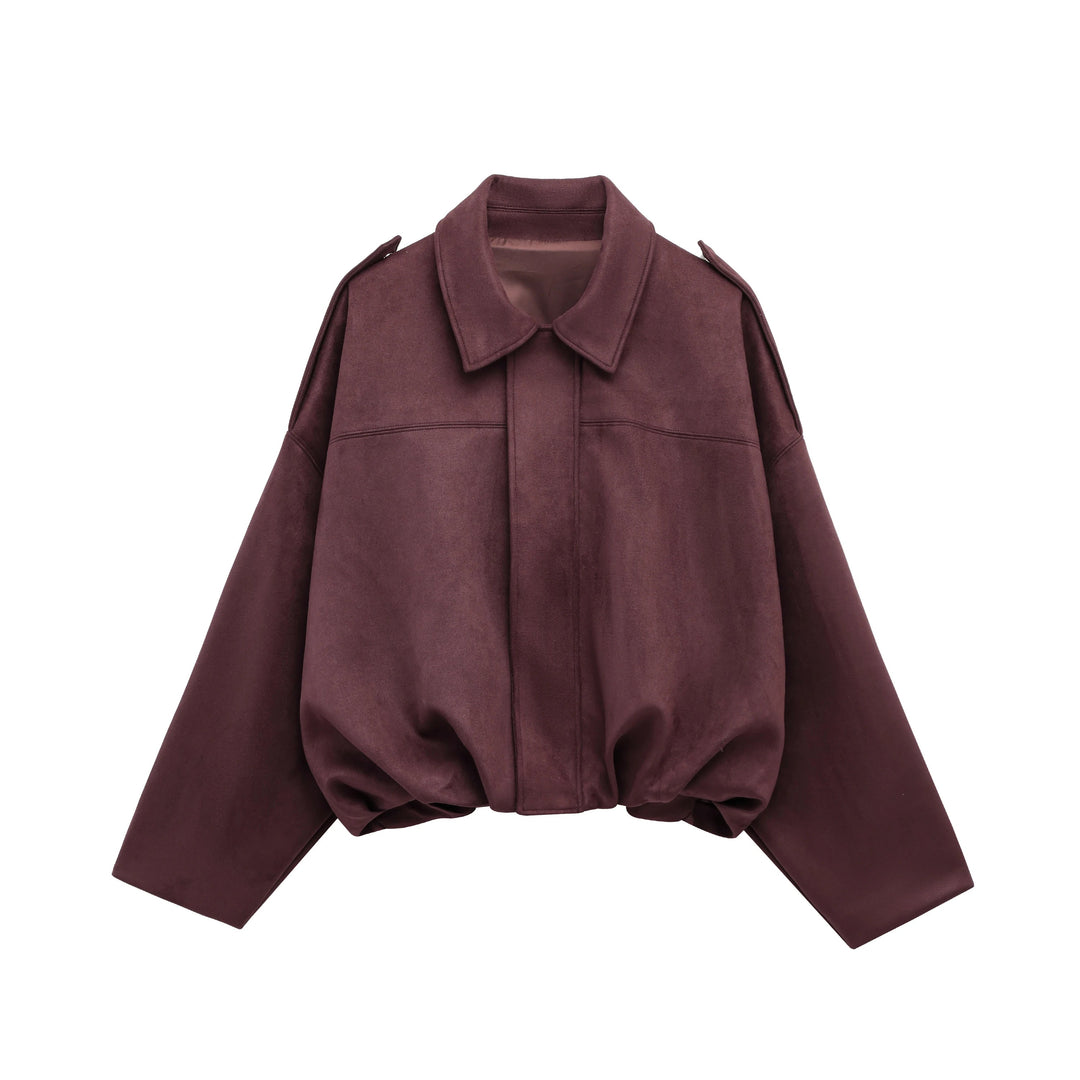 Damen Bomberjacke aus Wildleder 