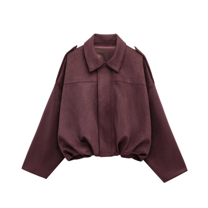 Damen Bomberjacke aus Wildleder 