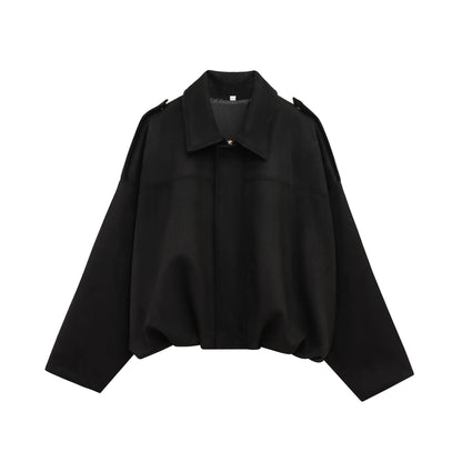 Damen Bomberjacke aus Wildleder 