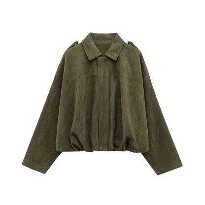 Damen Bomberjacke aus Wildleder 