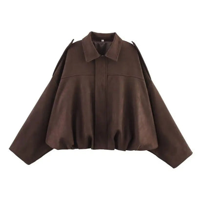 Damen Bomberjacke aus Wildleder 