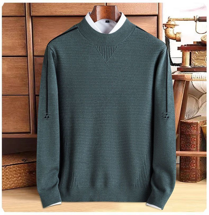 Herren Langarm Pullover Mit Strukturmuster | Klassischer Look