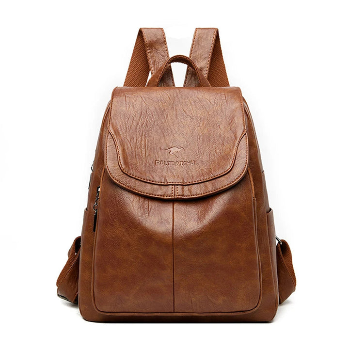 Diebstahlsicherer Lederucksack Damen | Rucksack für Reisen und Alltag