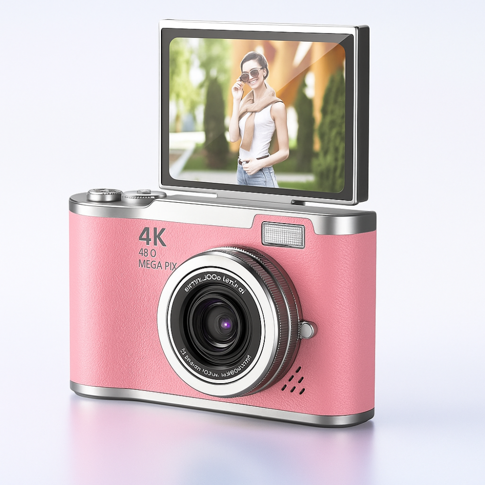 Digitalkamera-Geschenk 4K Klappbildschirm Vlogging-Videorecorder 4