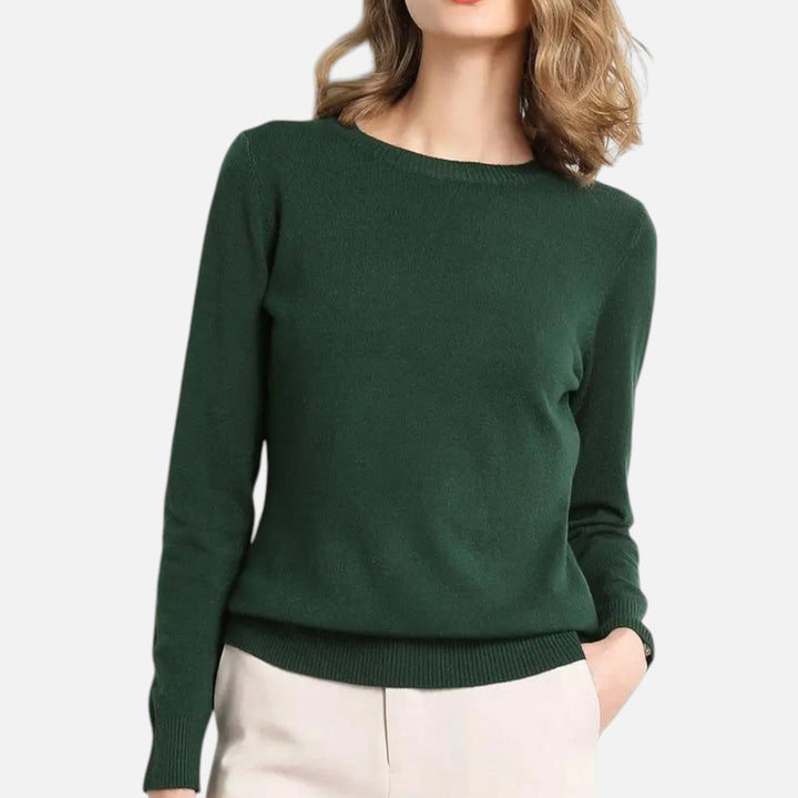 Dorevelle | Damenpullover aus Merinowolle – Zeitlose Eleganz mit Rundhalsausschnitt 9