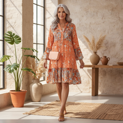 Eira - Bedrucktes Boho-Kleid 1