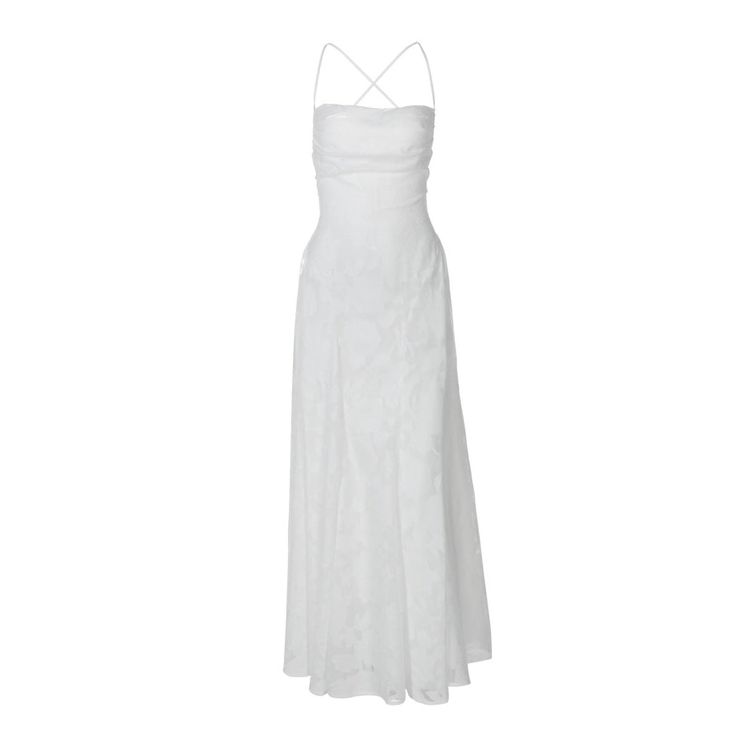 Gabriela | Women's Maxi Evening Dress with Floral Pattern