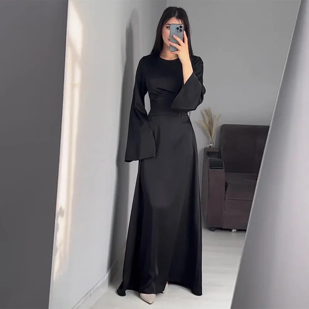 Charlotte | Damen Maxikleid mit Glockenärmeln