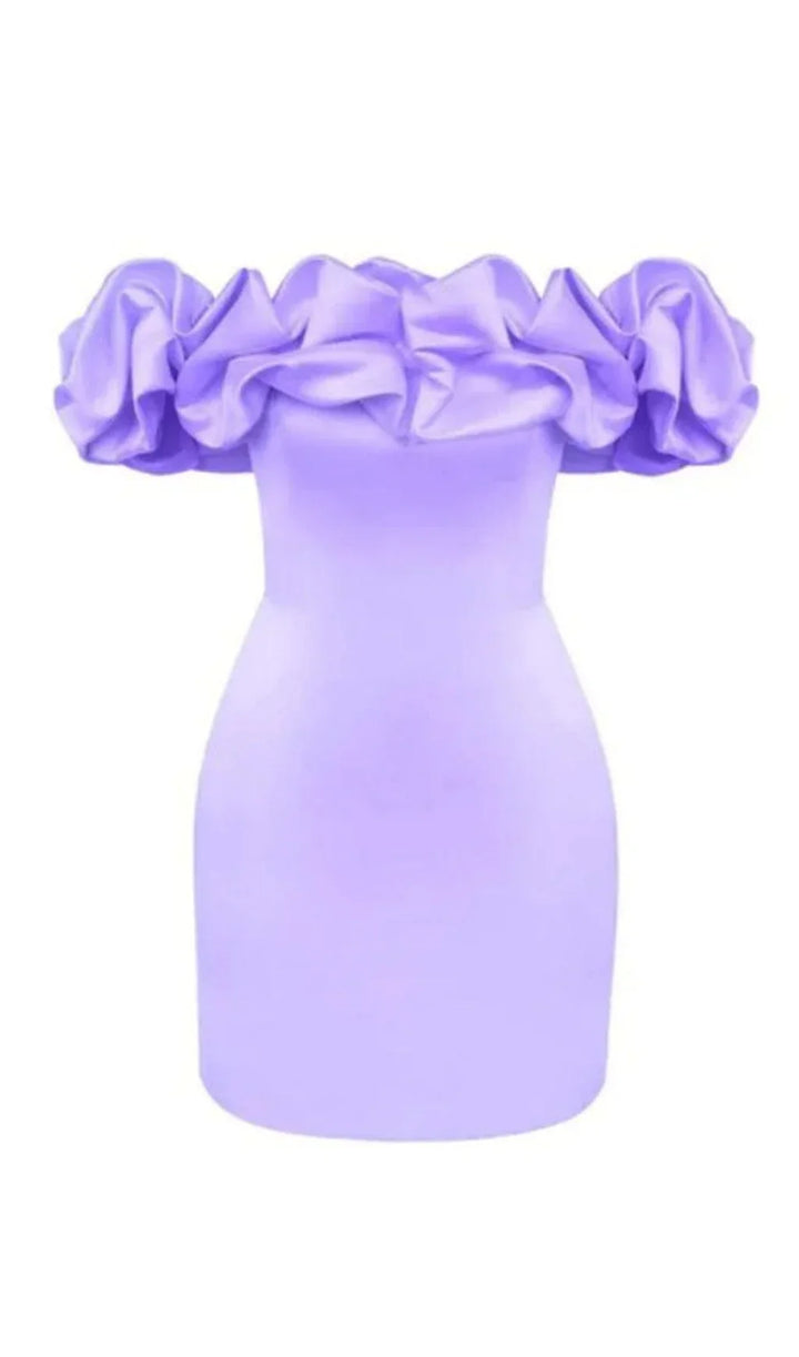 Milena | Schulterfreies Minikleid mit Rüschen