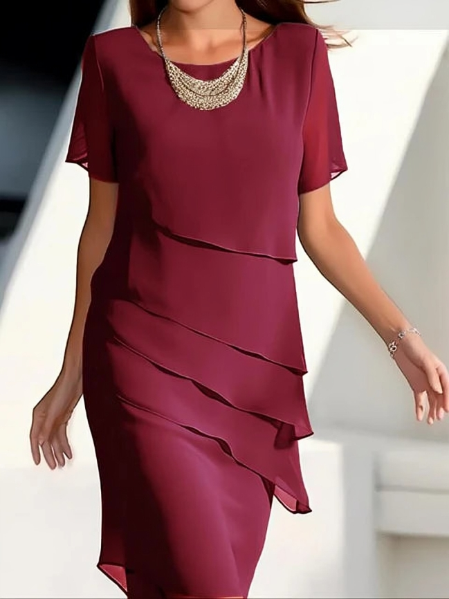 Eliza | Robe midi superposée pour femme