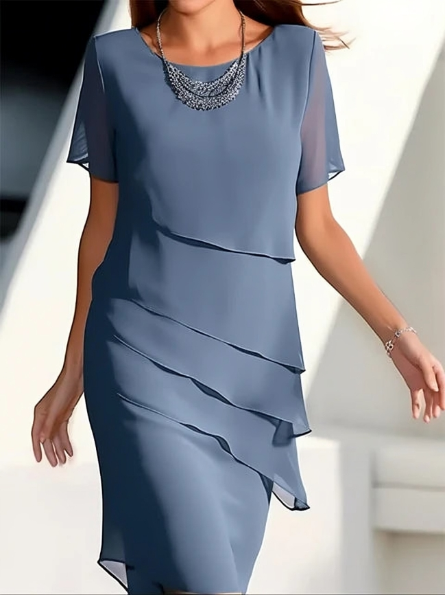 Eliza | Robe midi superposée pour femme