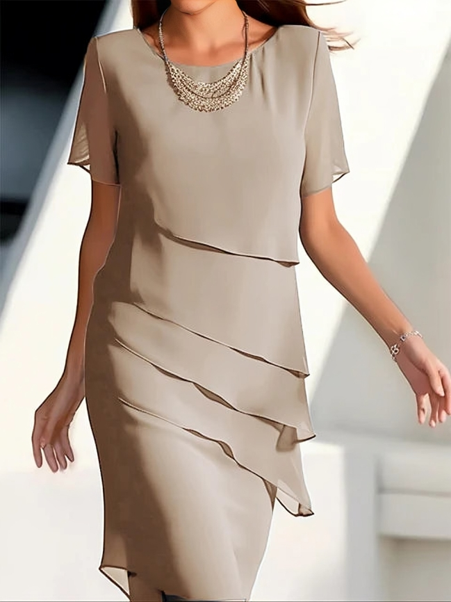 Eliza | Robe midi superposée pour femme