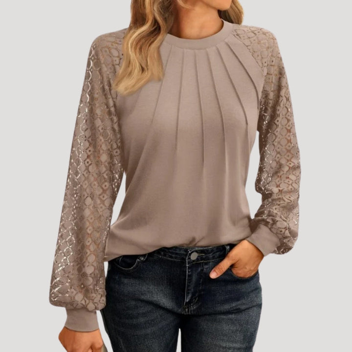Elegantes, langärmeliges Damen-Ausgeh-Top 3