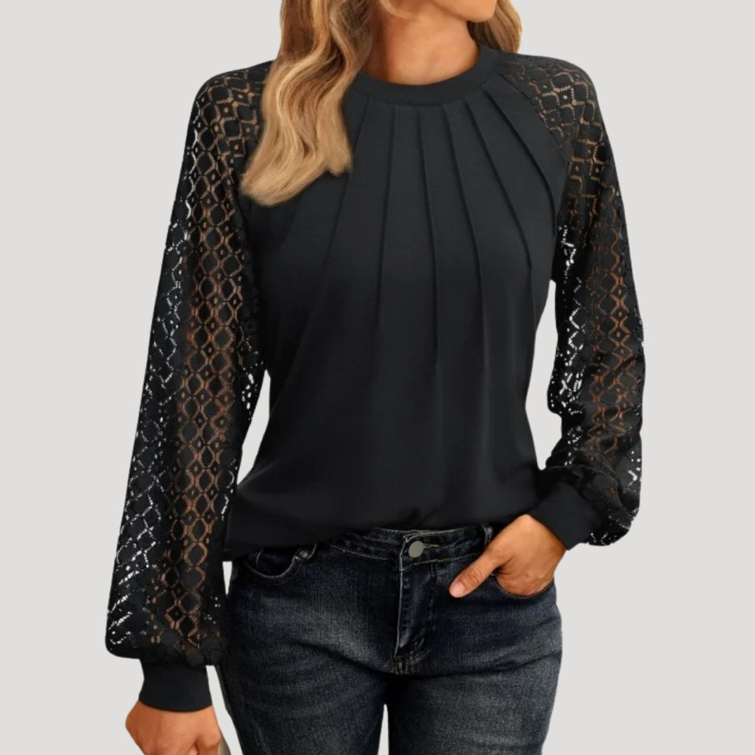 Elegantes, langärmeliges Damen-Ausgeh-Top 7