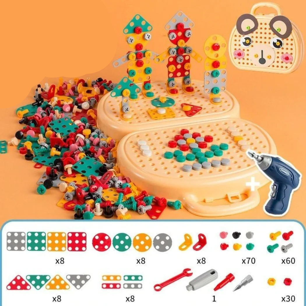 Elektrischer Werkzeugkoffer Bau-Set für Kinder