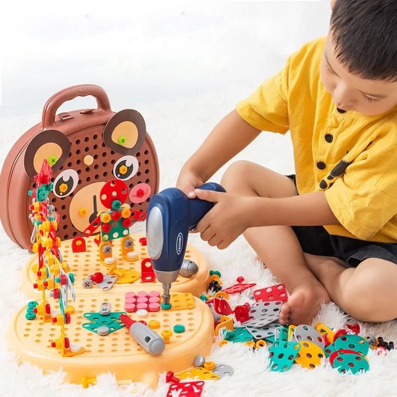 Elektrischer Werkzeugkoffer Bau-Set für Kinder