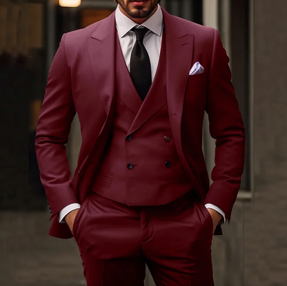 Everett | Klassischer dreiteiliger Slim-Fit-Anzug für Herren