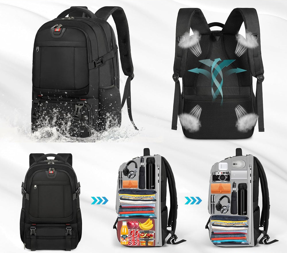 Extra großer Lunch- und Laptop-Reiserucksack mit USB-Ladeanschluss 5