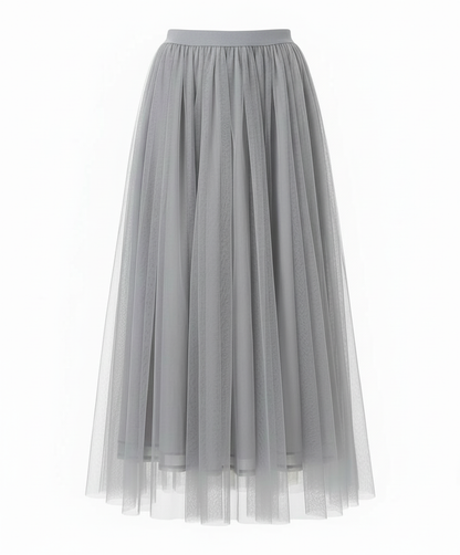 Damen Langarm Enganliegendes Midi Kleid | Transparenter Rock