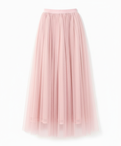Damen Langarm Enganliegendes Midi Kleid | Transparenter Rock